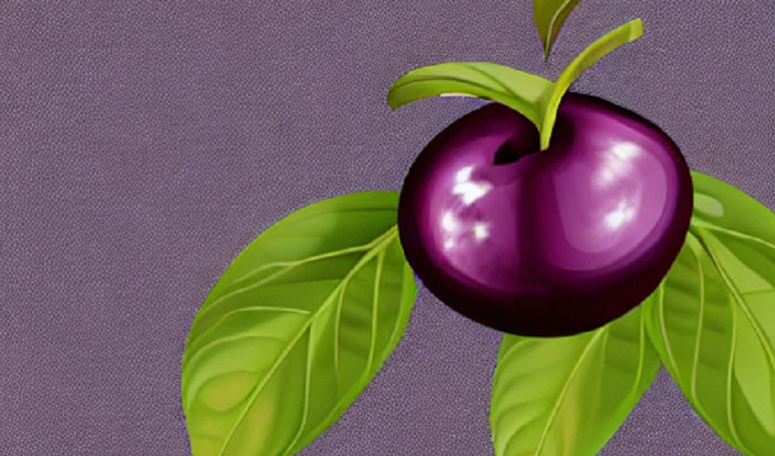 Image of a ripe, juicy plum, a colorful and delicious fruit.